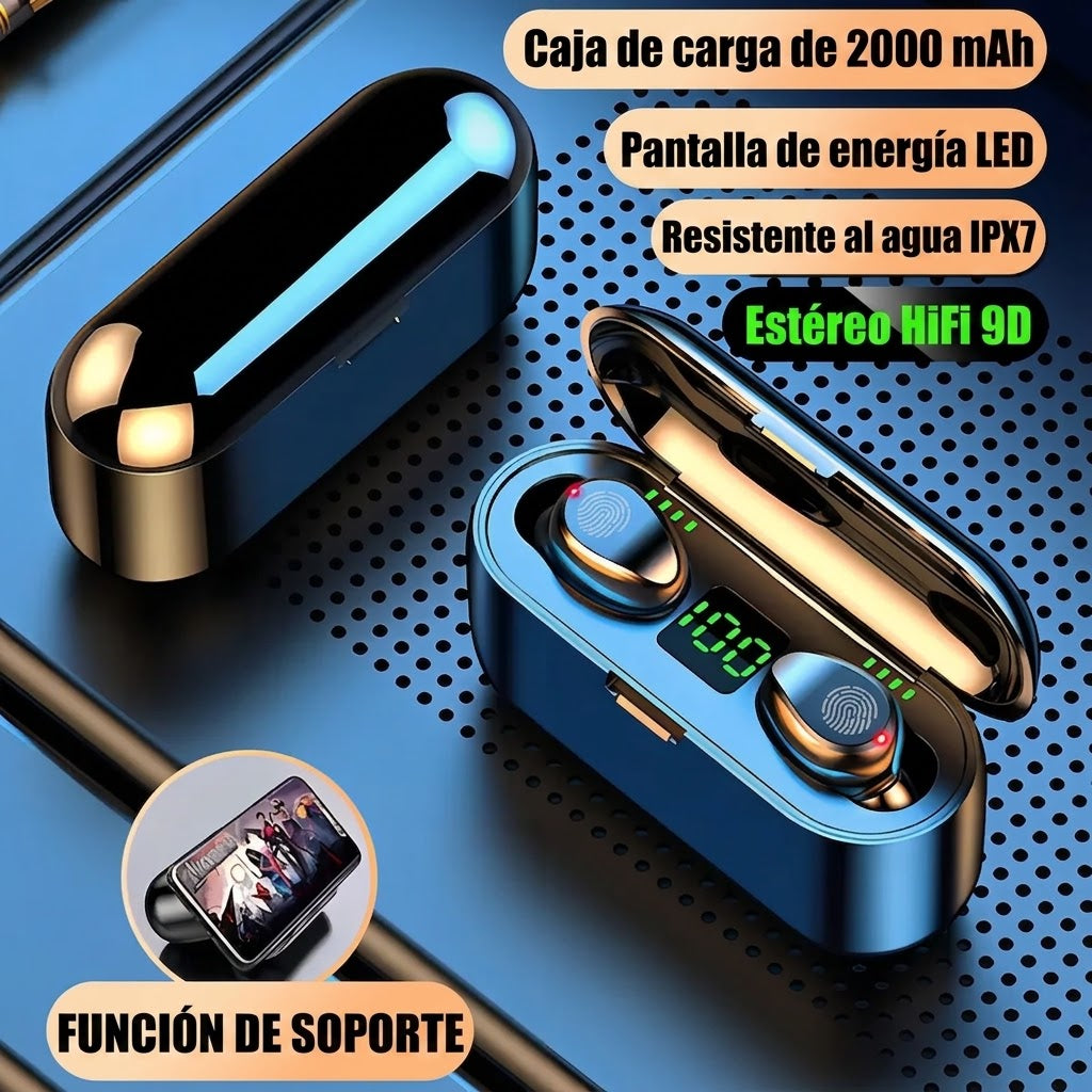 Audifonos F9 Power Band Con Power Bank