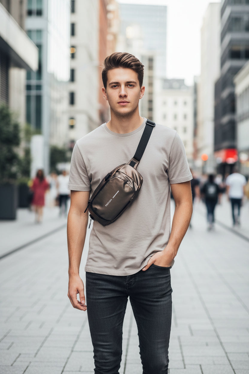 Bolso Manos Libres Antirrobo Impermeable Para Deporte y Viaje
