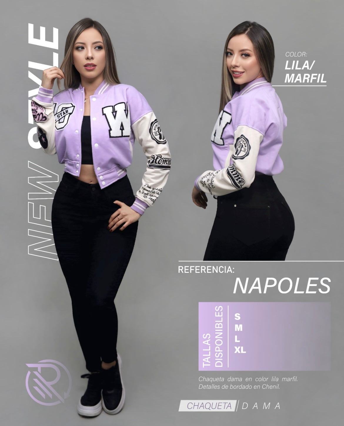 Chaqueta Beisbolera Mujer Algodón – 10 Colores S-XL | Envío Gratis Colombia