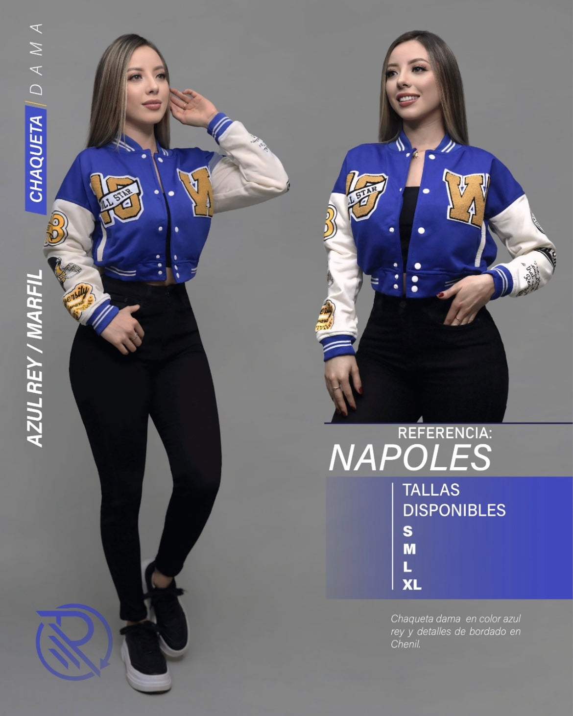Chaqueta Beisbolera Mujer Algodón – 10 Colores S-XL | Envío Gratis Colombia