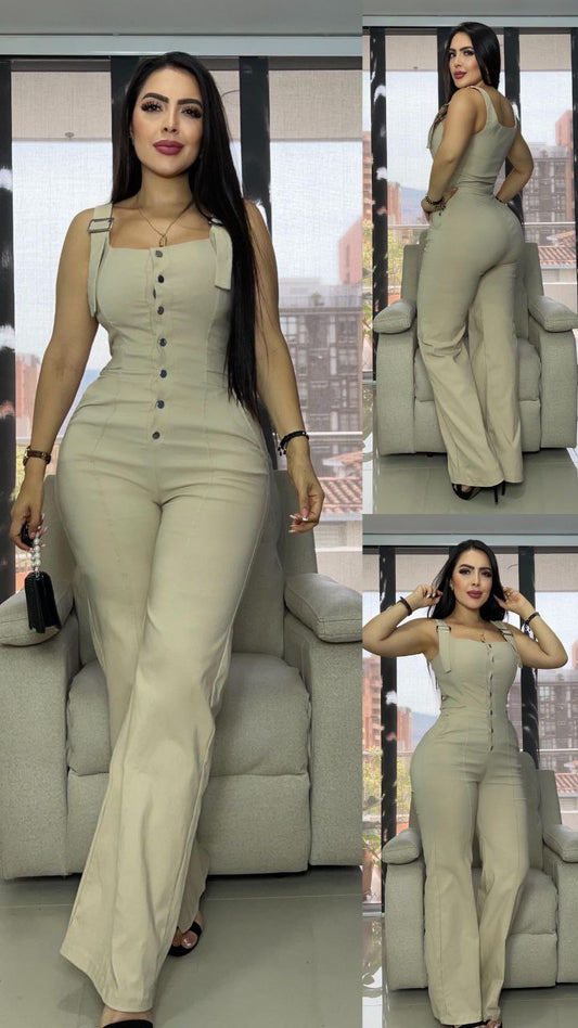 Enterizo Slim Fit Con Botones