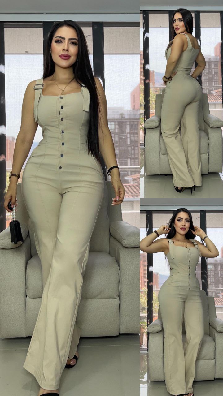 Enterizo Slim Fit Con Botones