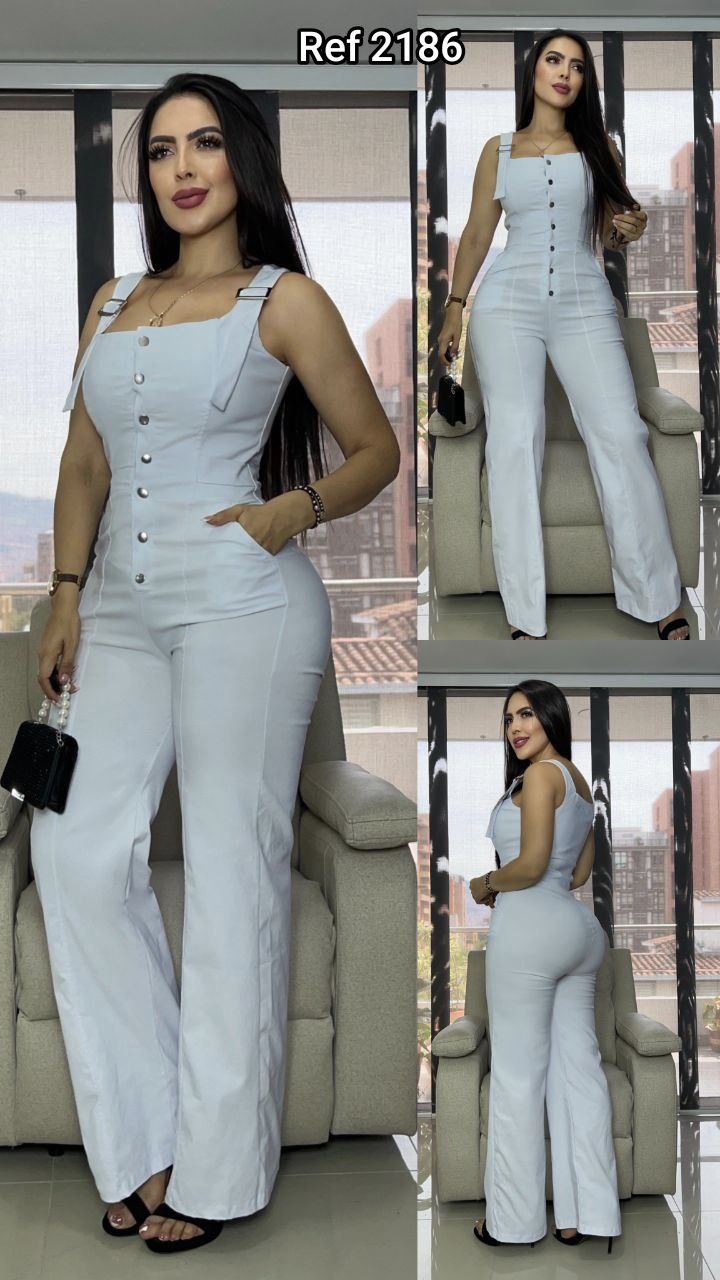 Enterizo Slim Fit Con Botones