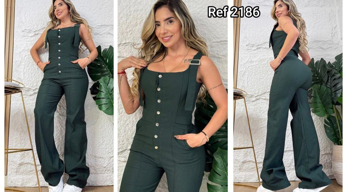 Enterizo Slim Fit Con Botones