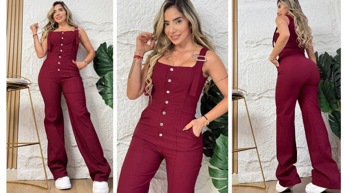 Enterizo Slim Fit Con Botones
