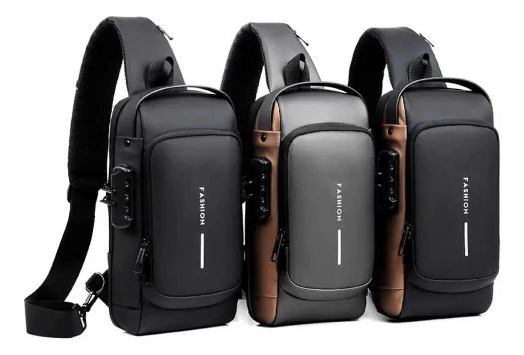 Bolso Bandolera Antirrobo Hombre – Impermeable y USB | Vex-a